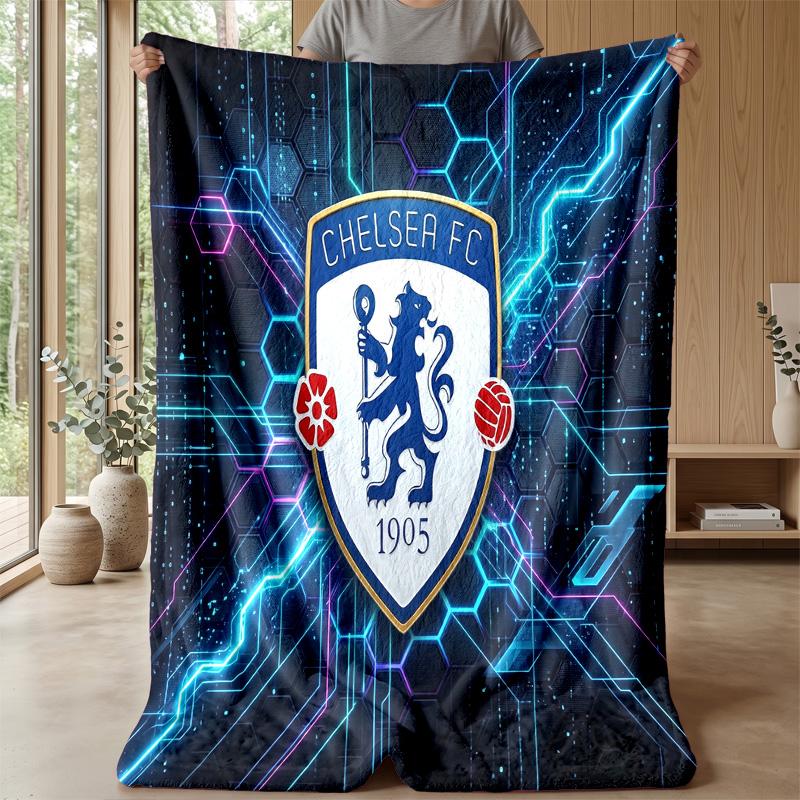 Chelsea FC Themen-Decke Weiche Flanell-Decke Plüsch-Überwurf Gemütliche Sofa-Bett-Decke für Wohnkultur