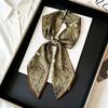 Hangzhou silk simulation silk texture double-layer printing long silk scarf spring and autumn matching scarf can be tied waist decorative streamer