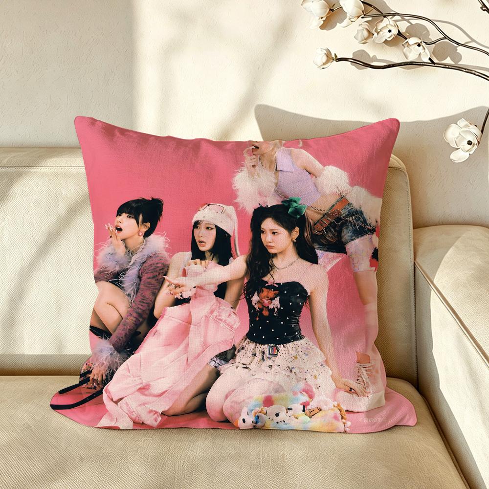 Kpop group aaespaas Cushion Cover Pillow Case Antidustmite Pillowcase Silky Short Plush Sofa Cushion Cover hot