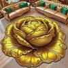 3D Visual Flower Rug Irregular Floral Area Rug Absorbent Anti-Slip Floor Mat Washable Bedroom Rug for Kitchen Bathroom Entryway Patio