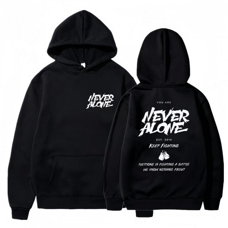 Unisex Hooded Sweatshirt With Front Pocket Print Loose Fit Long Sleeve Casual Winter Top