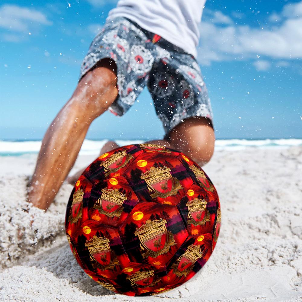 Liverpool Soccer Ball Size 5 Football Machine Sewn Indoor Outdoor Universal Football Ideal for Soccer Enthusiasts Birthday Christmas Wedding Party Gif