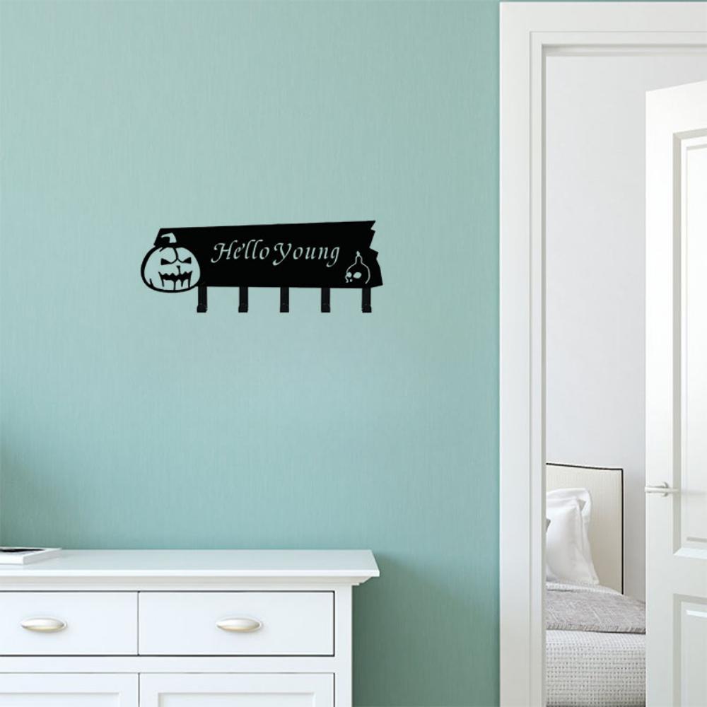 1pc Exquisitely Designed Eerie Metal Decorative Hook and Compact Functional Storage Rack Sinister Halloween Horror PumpkinShaped