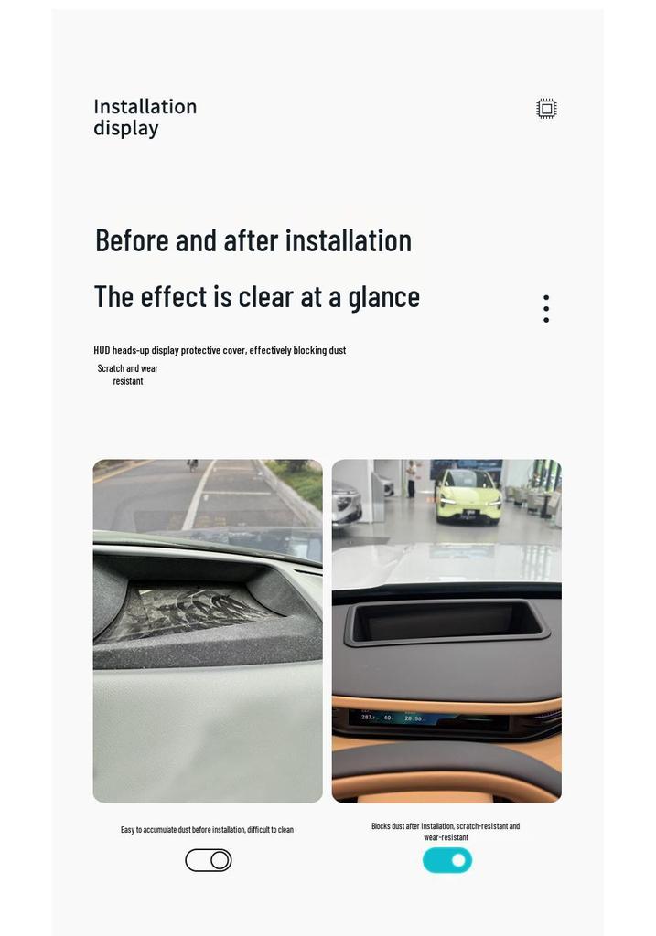 2026 Xiaopeng GX 6D Curved HUD Protective Cover for Car Interior Modification