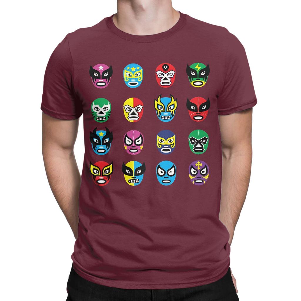 Luchador Masks Funny Graphic 100 Cotton Tshirt Luchador Tees Tops For Unisex
