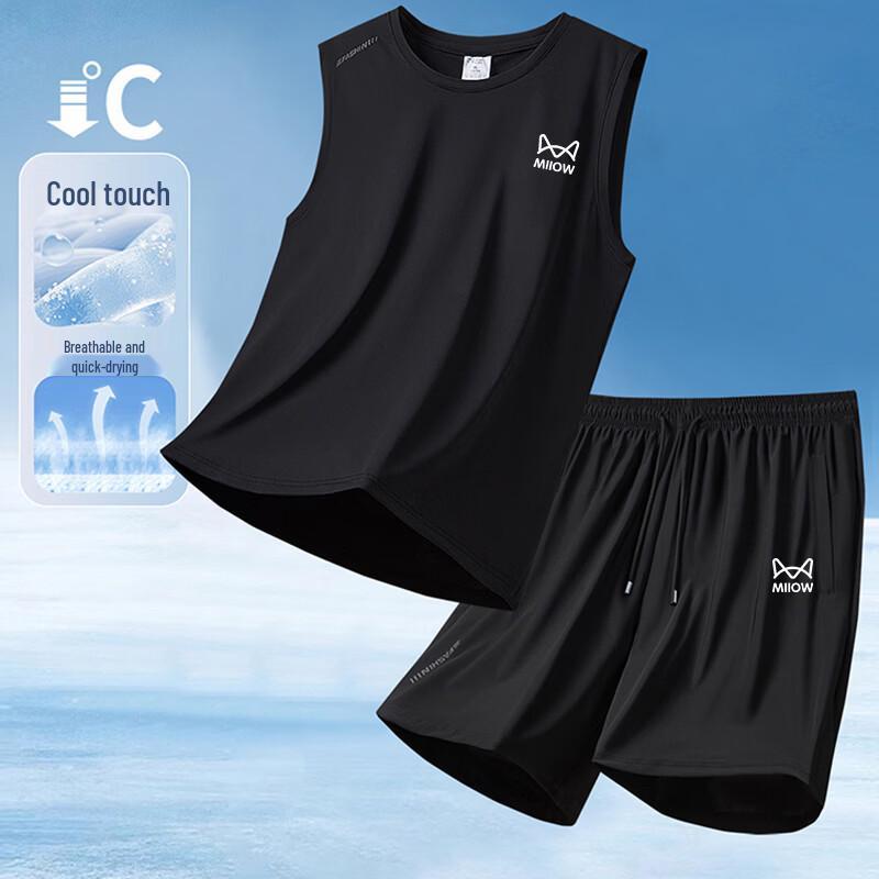 MiiOW Men s Summer Casual Sportswear Set 4XL