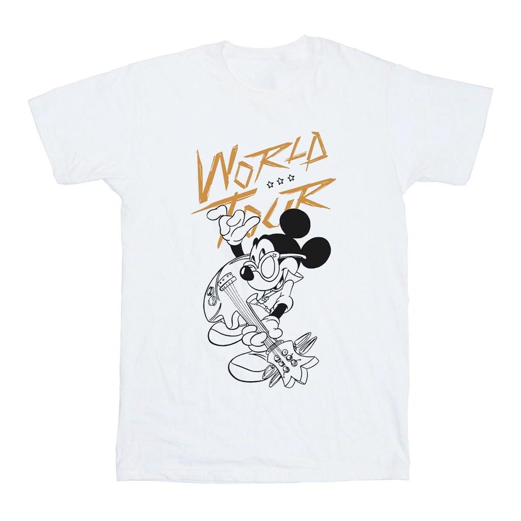 Disney Mens Mickey Mouse World Tour Line T-Shirt