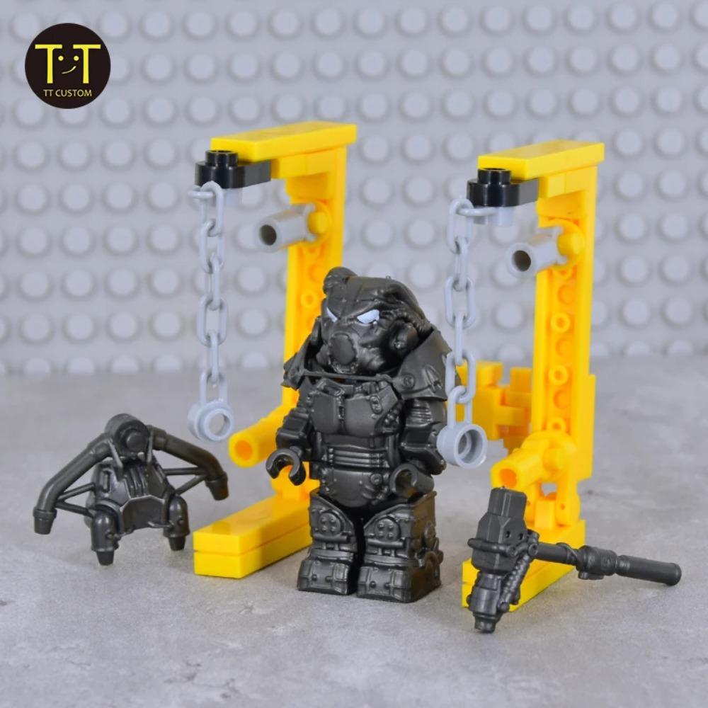MOC Military Soldiers Mini Anime Action Fallouted Knights Bracket Model Figures Weapons Robots Mecha Building Blocks Bricks Toys