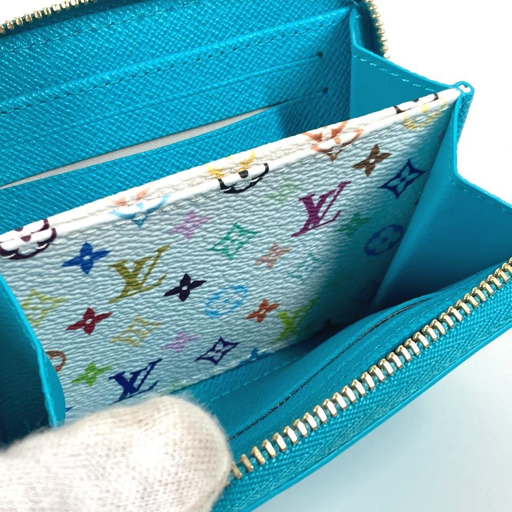 Louis Vuitton M14145 Takashi Murakami Epi zip-around coin purse Wallet blue