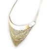 Les Trésors De Lily [N0692] - Golden 'Cotte De Maille' Designer Necklace
