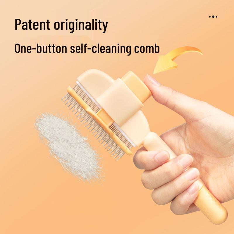 Macaron Color Pet Self-Cleaning Rake Comb for Cat and Dog Hair Removal