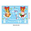 Christmas Window Stickers Double Side Santa Claus Reindeer Stickers Christmas Window Static Stickers New Year Decorative Decal