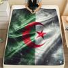 1PC Algeria National Football Team Patterned Flannel Blanket Suitable For All Seasons for Home Decor Warmth and Comfort Gifts Holiday Present