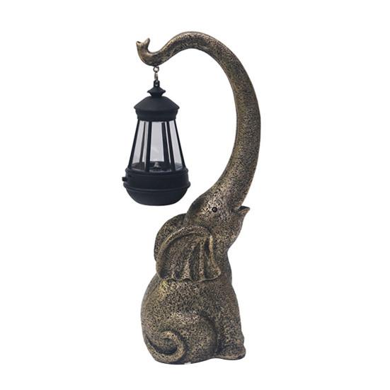 Elephant Statue Solar Light All-Weather IP44 Waterproof Solar Lamp Easy Installation Garden Patio Balcony Solar Lamp