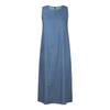 Abito Maxi da Donna a Colore Unito Girocollo Senza Maniche Tasca Canotta Larga Abito in Denim