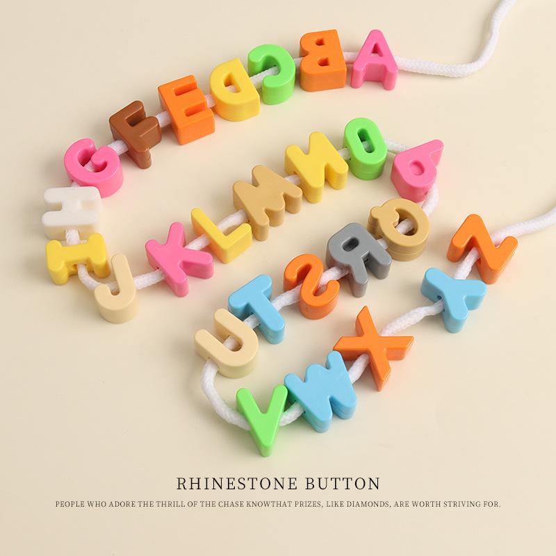 5pcs Color Casual Shoe Buckle Alphanumeric Accessories Beaded Diy Thick Shoes Shoelaces Decorative Buttons