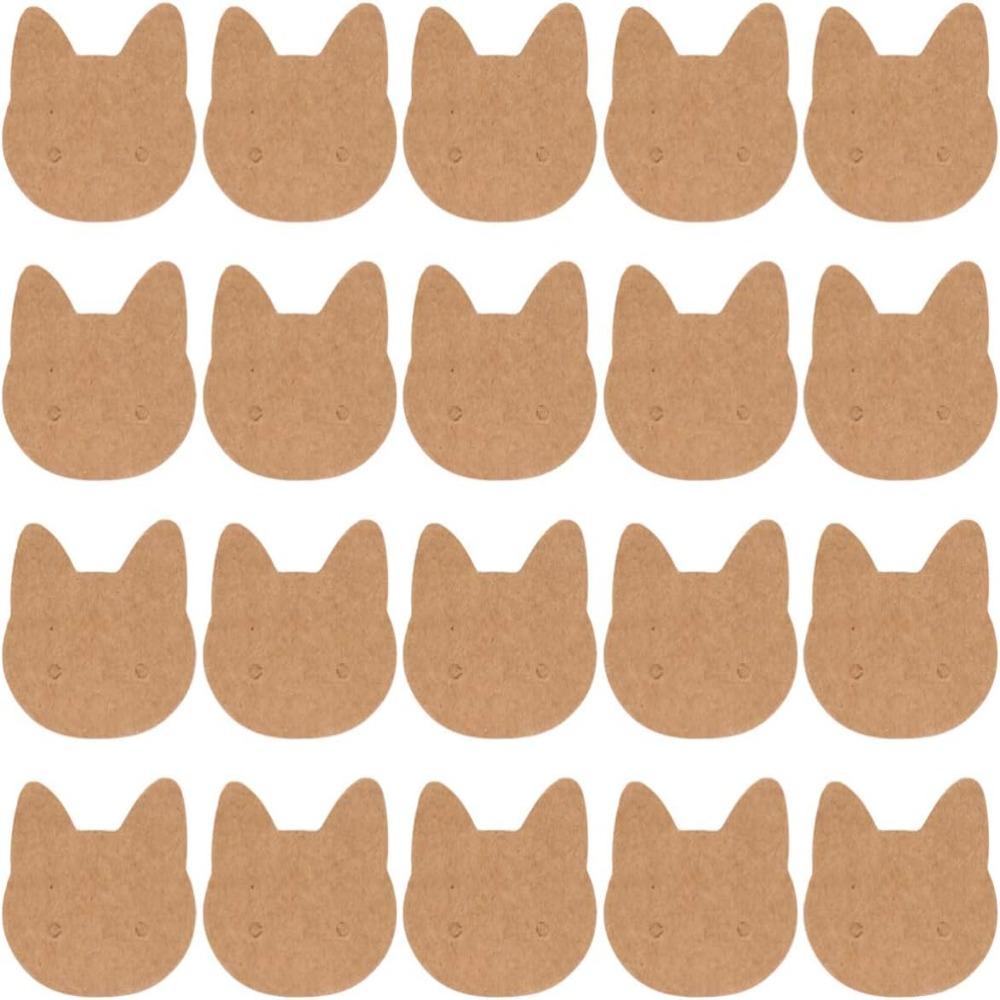Cat Shaped Earring Display Cards 3 Color Earring Holder Cards  DIY Cards