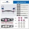 HEIGHTEN Baitcasting Reel Aviation for and Abu Garcia Baitcasting Aurora Series Sakura Pink V2.0 90mm/105mm/115mm Handle, Aluminum, Shimano, Daiwa,