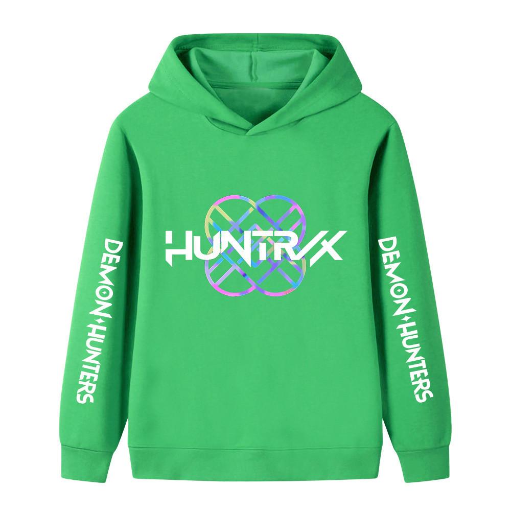 B1195XX Kids Boys Girls Kpop Rumi Zoey Mira Huntrix Print Long Sleeves Hoodie