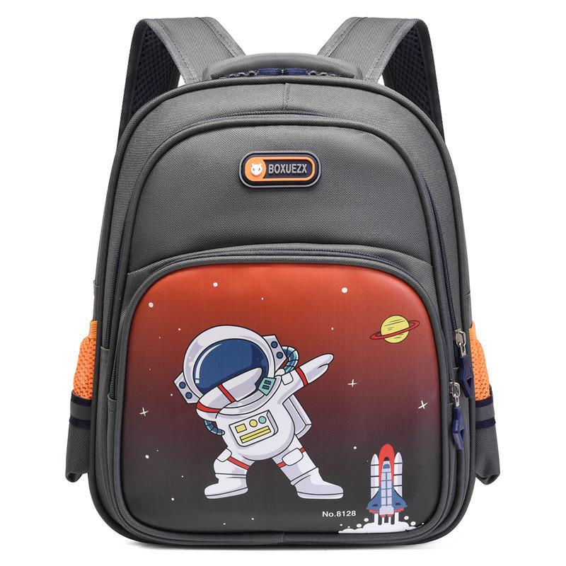 

Cute Kids Dual Shoulder Backpack For Primary School With High Capacity And Stylish Cartoon Design сірий колір