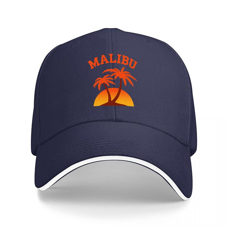 ΚΑΠΕΛΟ BASEBALL MALIBU SUNSET ΜΕ ΣΧΕΔΙΟ ΦΟΙΝΙΚΑ ΜΑΥΡΟ ΜΕ ΠΟΡΤΟΚΑΛΙ ΓΡΑΦΙΚΗ ΕΚΤΥΠΩΣΗ ΚΛΑΣΙΚΗ ΕΦΑΡΜΟΓΗ ΡΥΘΜΙΖΟΜΕΝΟ ΚΑΠΕΛΟ ΓΙΑ Unisex ΚΑΙ ΓΥΝΑΙΚΕΣ