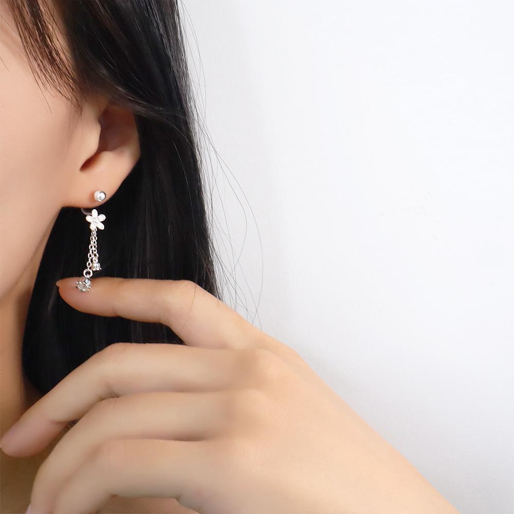 Elegant Lotus Tassel Earrings - Chinese Style Flower Danglers
