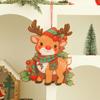 Cartoon Luminous Door Hanging Pendant Elk Christmas Decorations Pendant  Kids Gift