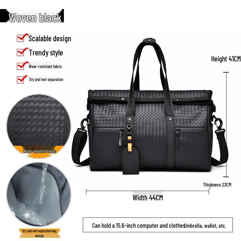 

Expandable Multifunctional Travel Bag with Dry/Wet Separation for Business, Gym, and Commute