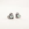 Rare Aqua Chalcedony Gemstone 925 Sterling Silver Jewelry Push Back Studs 0.6" EE-143-17