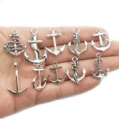 Craft Supplies Sea Ship Wheel Anchor League Pendants 50pcs Handicraft Pendants