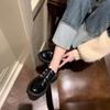 Grape mother studiolee Hepburn style retro platform sole single shoes thick heel embroidered loafer small leather shoes women spring and autumn