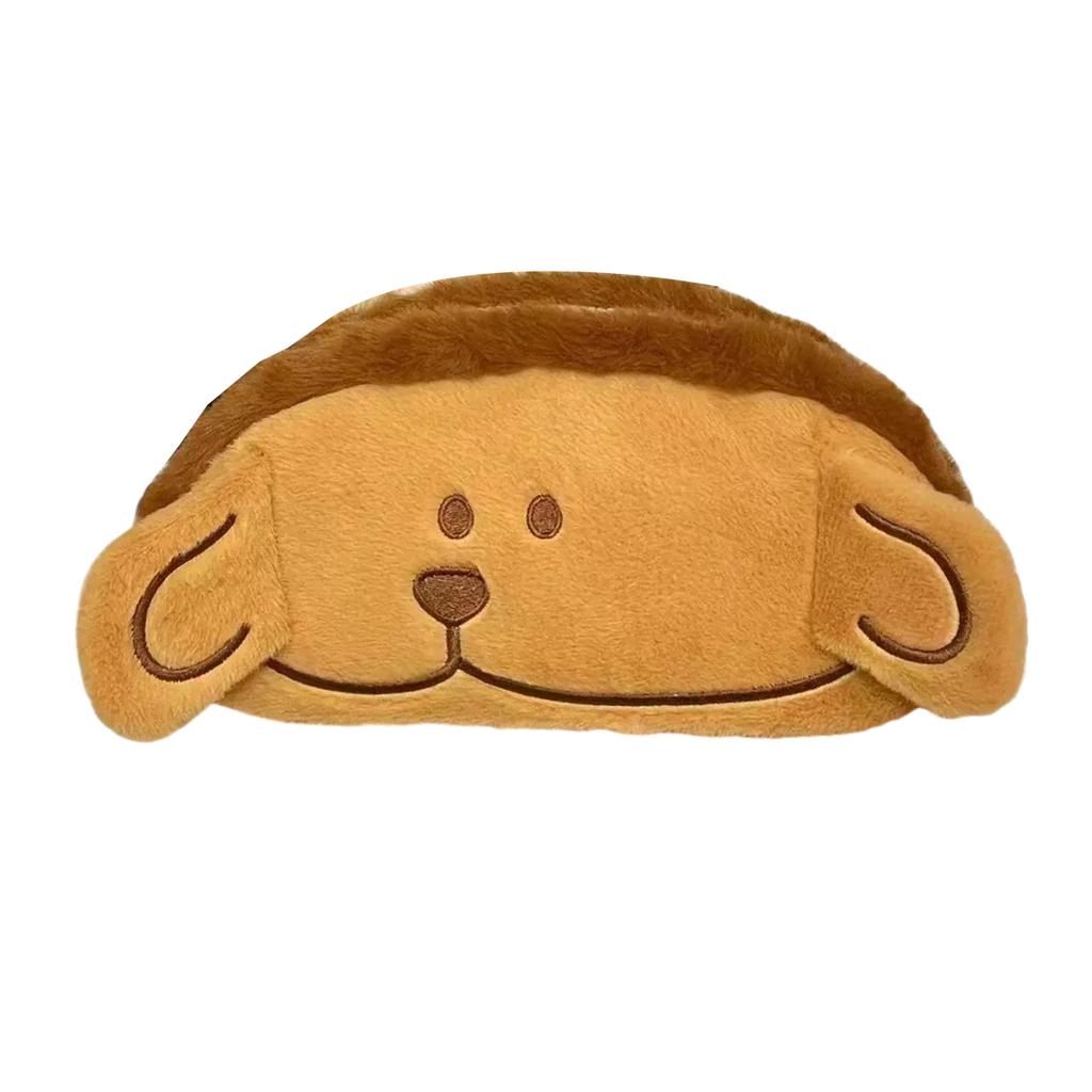 Plush Pencil Case Novelty Animal Pen Pouches Zippered Pencil Bag Large Capacity for Women Girl Student Office School