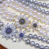 045 Elegant Sunflower Freshwater Pearl Necklace: Versatile, Fashionable, Slightly Imperfect, with Strong Luster