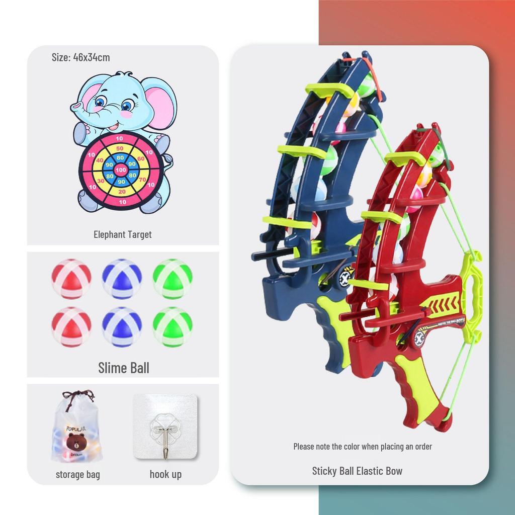 Kids' Suction Cup Bow & Arrow Dartboard Set with Sticky Balls for Outdoor Play