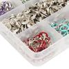 200 Sets / 800 PCS 9.5mm Metal Snap Button Set Hollow Snap Buttons Metal Pliers Included Snap Fastener Pliers Tool
