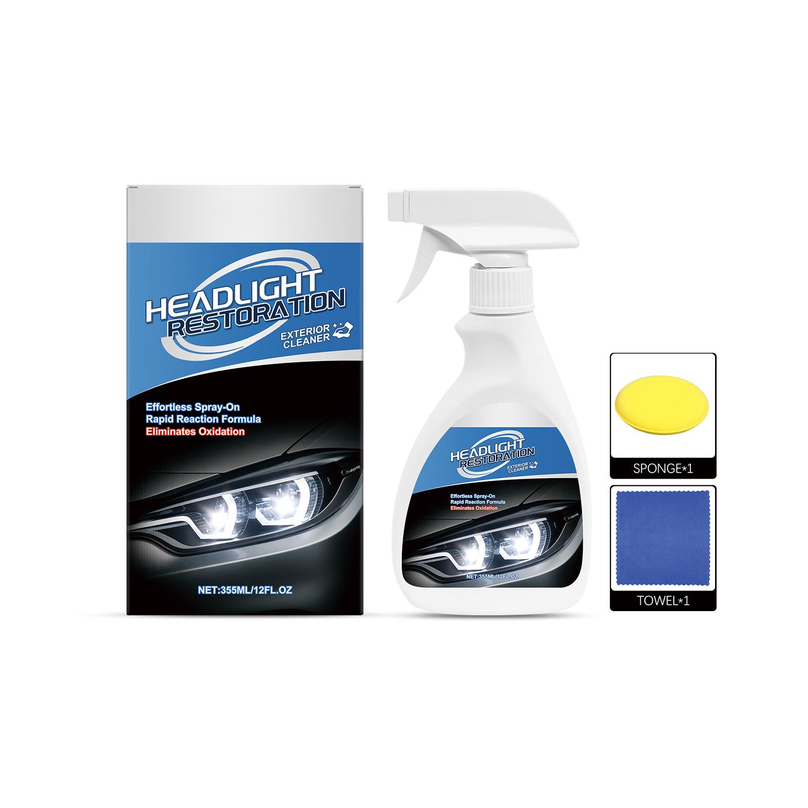 

Headlight Care Spray Car Headlight Maintenance Liquid Lamp Surface Oxidation Cleaning Universal Care Liquid 355ML One Size