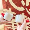 Ceramiczny Kubek z Ręcznie Malowanymi Wiśniami 3D Wysoka Estetyka Kreatywny Kubek Domowy Premium Lekki Luksusowy Kubek na Wodę Prezent