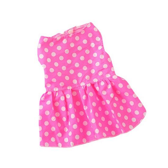 

Юбка для домашних животных с принтом в горошек, плиссированные края, цветочный подол, одежда для котят, одежда для собак M розовый