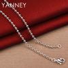 Charm 925 Sterling Silver 18 Inches 2MM Bead Chain Luxury Necklace For Women Men Punk Fashion Jewelry Gift