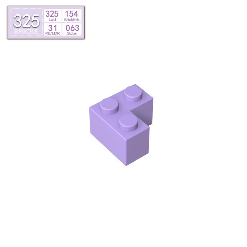 BRICKE 2x2 Right-Angle Brick, Compatible with Lego 2357, MOC Bulk Parts Building Blocks