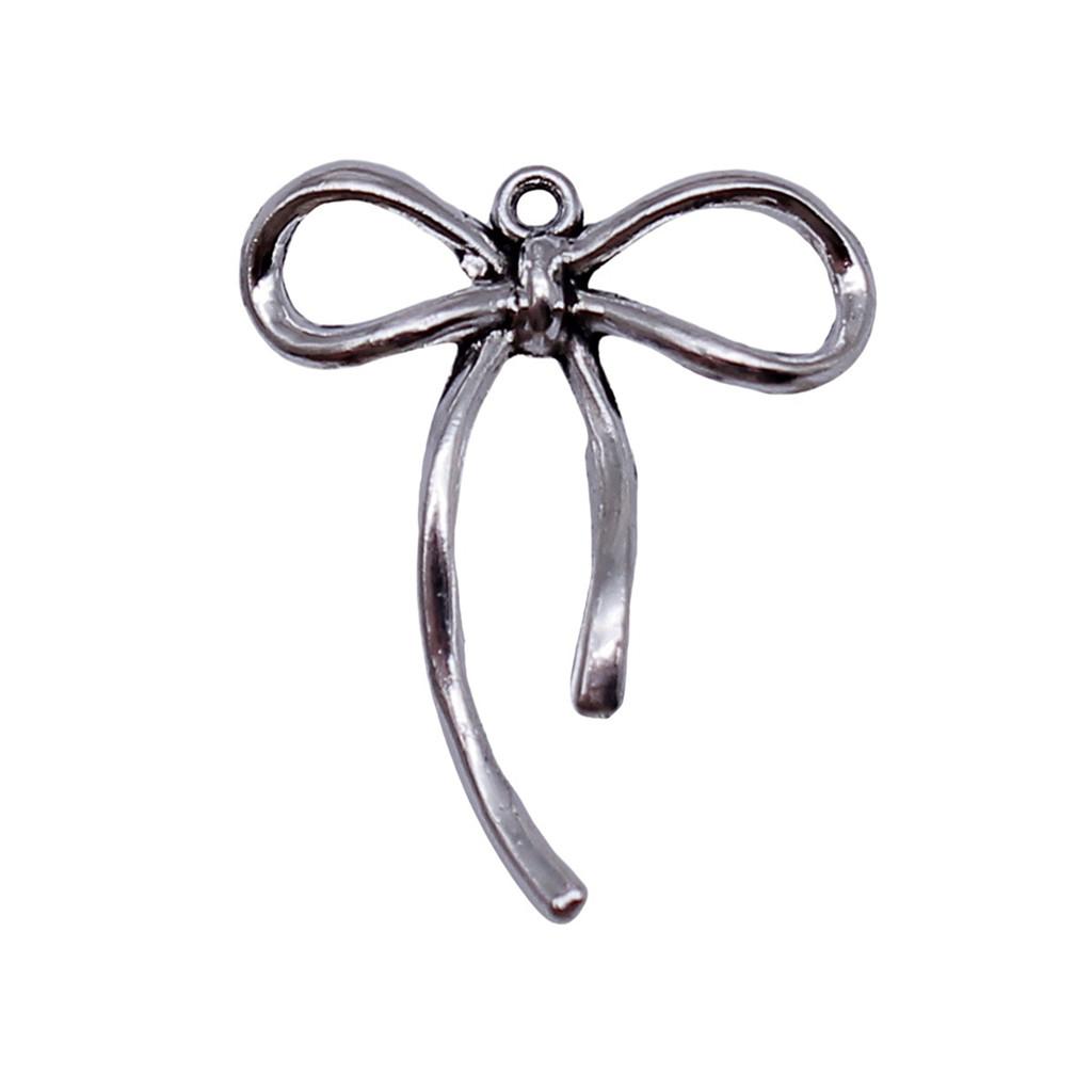 Pendants Bow With Crown Charms For Princess Themed Jewelry Making Alloy