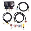 AC Gauge Set with Hoses Enhanced Safety Automotive Manifold Gauge Set Replacement for R410A R32