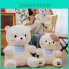 Dog Cat Bib Bear Plush Toy Stuffed Doll Cartoon Bedroom Decoration Kids Gift
