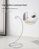 Modern Minimalist Hanging Glass Sphere with Iron Stand for Plants