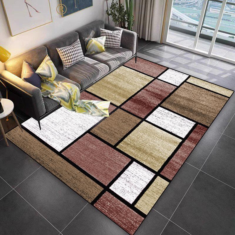Lattice Design Carpet Living Room Geometric Pattern Decoration Sofa Non-slip Rugs 200x300 Lounge Short Velvet Coffee Tables Mats