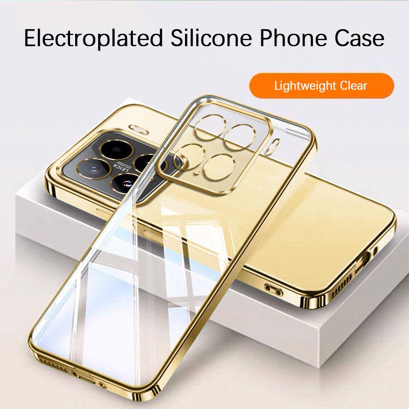 Original Thin Phone Case for Xiaomi  17T Pro 15 15T Pro Ultra 15Pro 15Ultra 15TPro 5G Clear Plating Silicone Soft Back Cover