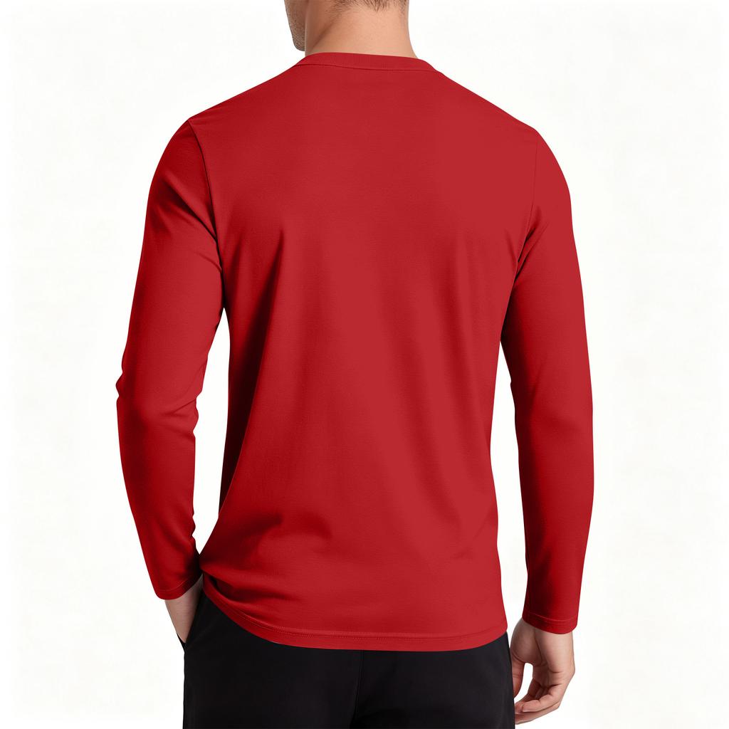Men's V-Neck Long Sleeve Casual Shirt for Everyday Comfort
