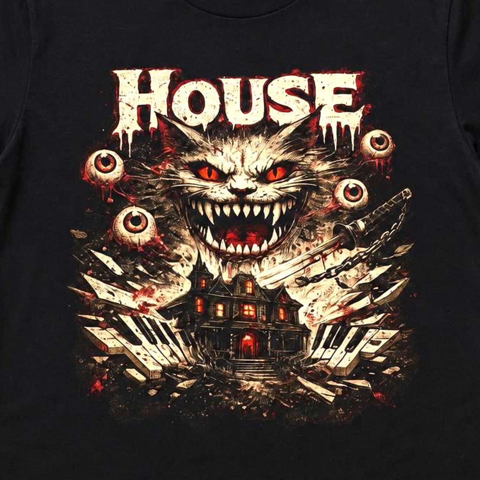 Hausu House 1977 Shirt, Obayashi Cult Cinema Tshirt, Japanese Vintage Horror Graphic Tee, Retro Psych Pop Film Top, Gift for Cinephile Movie M