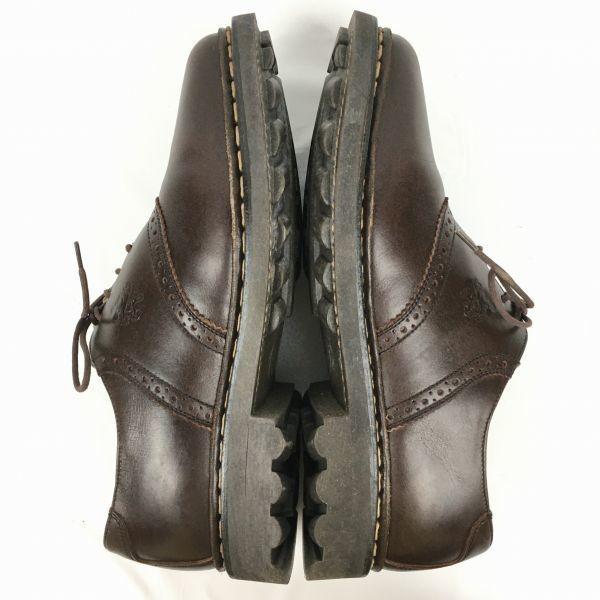 Disney Collab Donaldson Handmade Leather Saddle Shoes Mickey Print Size 24.0 Brown(USED)