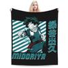 Izuku Midoriya My Hero Academia Blankets Fleece Autumn/Winter Anime  Thin Throw Blankets for Home Bedroom Quilt